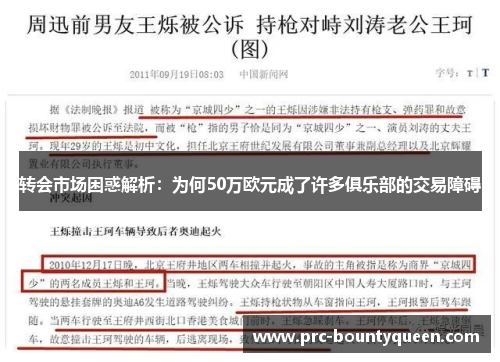 转会市场困惑解析：为何50万欧元成了许多俱乐部的交易障碍